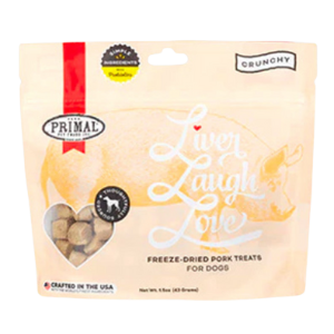 Primal Liver Laugh Love Pork Freeze-Dried  Dog Treats 1.5 oz on Sale