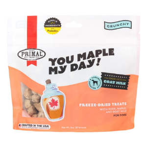 Primal You Maple My Day Freeze-Dried Pork, Maple & Goat Milk Dog Treats 2 oz For Cheap