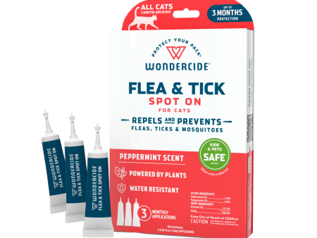 Wondercide 3 Tube Spot On Peppermint Flea & Tick For Cats Online now