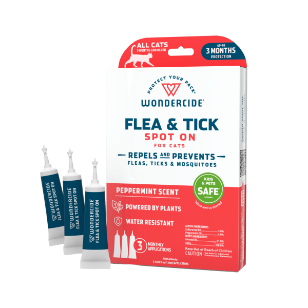 Wondercide 3 Tube Spot On Peppermint Flea & Tick For Cats Online now