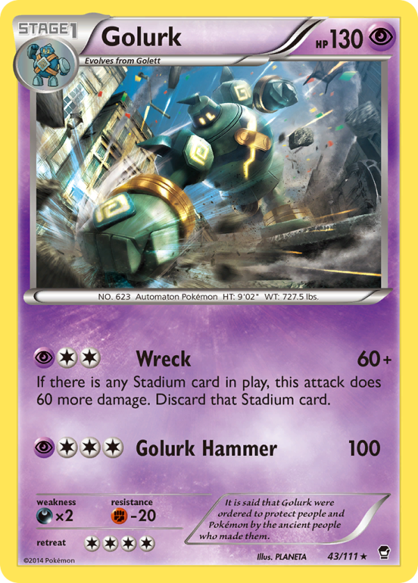 Golurk (43 111) [XY: Furious Fists] Online Hot Sale